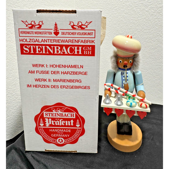 Steinbach #S941 Candymaker Incense Smoker Nutcracker 12" New in Box Hearts Candy - Picture 1 of 11